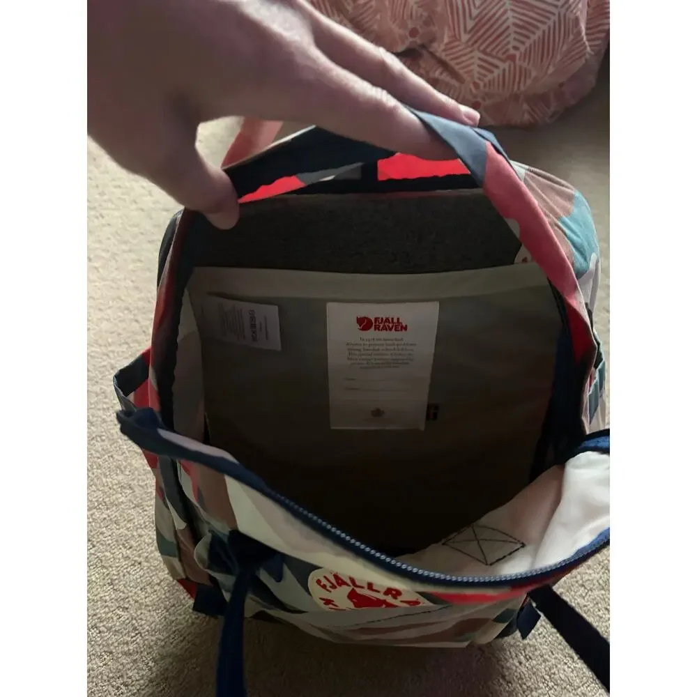 Fjallraven abstract colorful camo art backpack